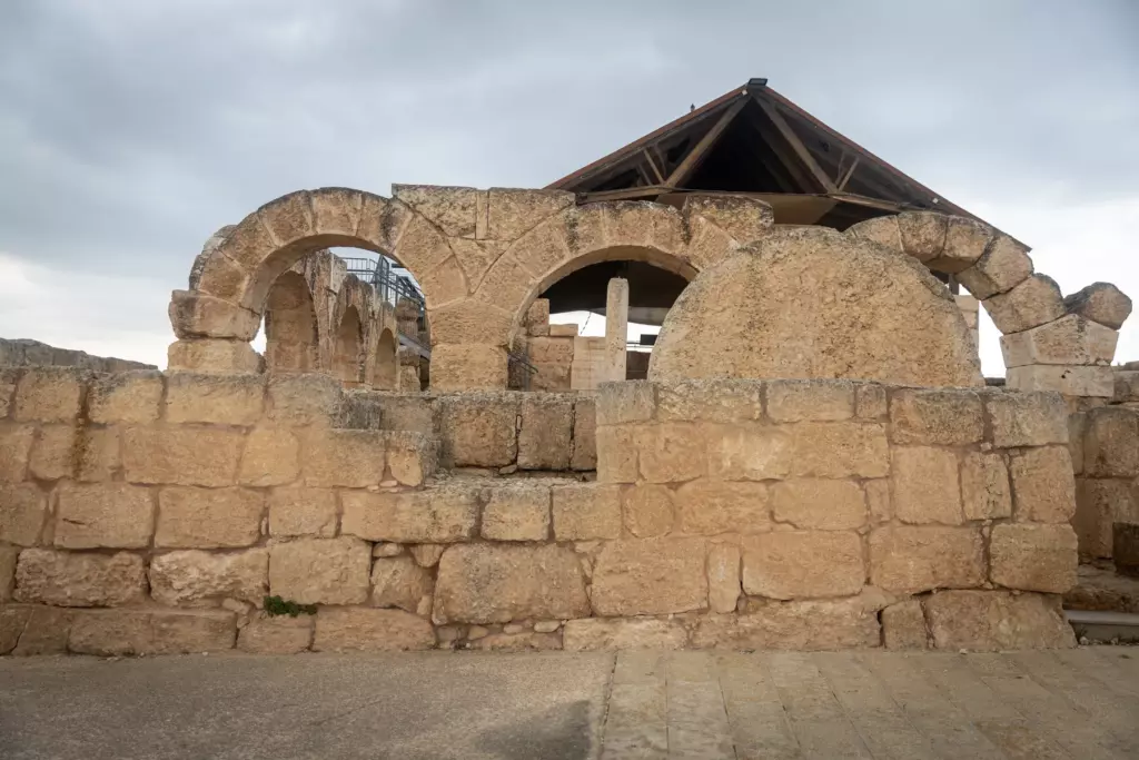 Susiya stone arches Ancient stone arches and masonry at the Susiya archaeological site